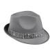 Trilby de couleur avec bande de strass en argent - Popstar