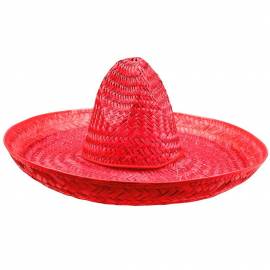 Sombrero de couleur en paille