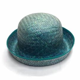 Chapeau rond catherinette en paille verte