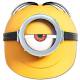 Masque du minion Stuart en carton