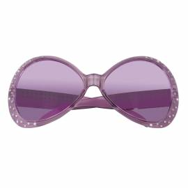 Grosses lunettes de couleur avec strass sur la monture