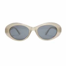 Lunettes transparentes avec des paillettes et des verres noirs