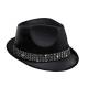 Trilby de couleur avec bande de strass en argent - Popstar