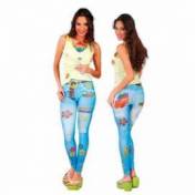 Leggins hippie en faux jean