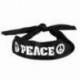 Pack hippie (bandeau + lunettes rondes + pendentif "Peace and love")