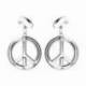 Pack hippie (boucles d'oreilles + pendentif "Peace and love" argenté)