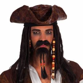 Moustache et barbiche de pirate