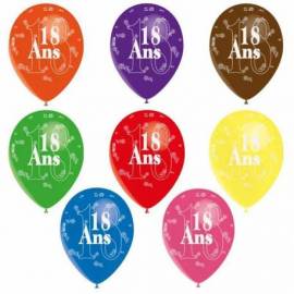 3 ballons de couleur pour le jubilé des 18, 20, 25, ... ou 80 ans