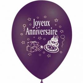 10 ballons de couleur ronds &quot;Joyeux anniversaire&quot;