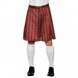 Kilt motif écossais rouge ou vert