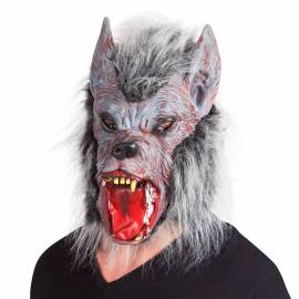 Masque de loup-garou grimaçant, en latex