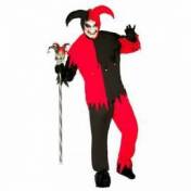 Costume de joker noir et rouge pour homme ou femme