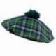 Béret écossais à tartan rouge ou vert