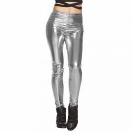 Pantalon leggings brillants de couleur