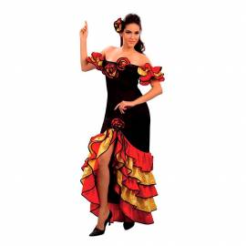 Robe rumba adulte rouge et noire