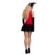 Robe courte rouge et noire Flapper Ruby