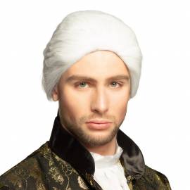 Perruque Rococo avec cheveux blancs pour homme