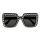 lunettes bling bling noir