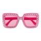 lunettes bling bling rose