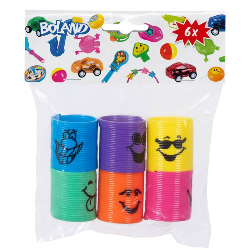 Lot de 6 jouets ressorts smiley