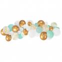 kIT 50 BALLONS POUR ARCHE OR/BLANC/VERT
