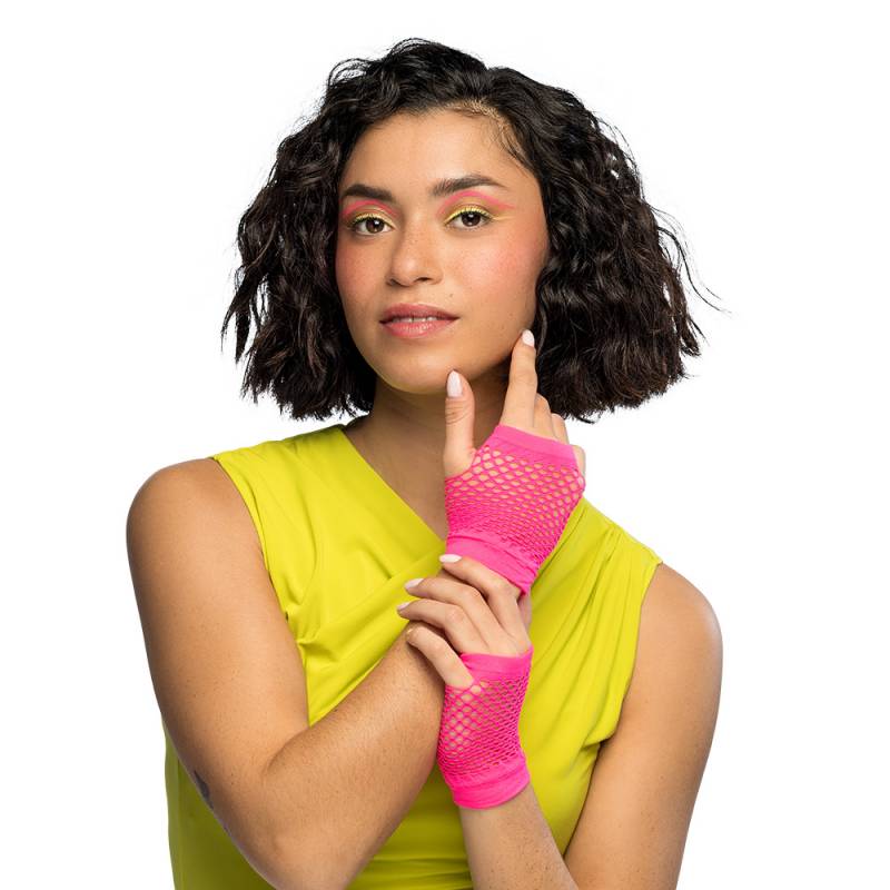 gants resille poignet fluo