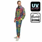 Survetement leopard art Homme fluorescent