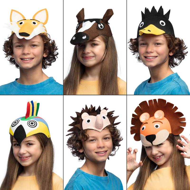 Chapeau enfant animaux assortis