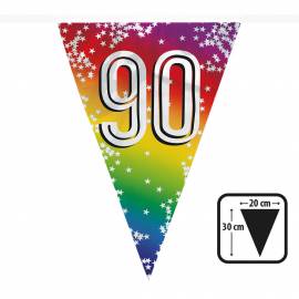 Guirlande fanions aluminium 90ans