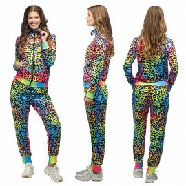 Survetement leopard femme fluorescent