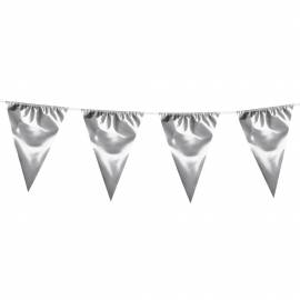 Guirlande de fanions aluminium argent