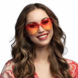 Lunettes coeur orange