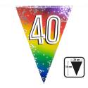 Guirlande de fanions aluminium 40 ans