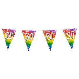 guirlande de fanions rainbow 60 ans