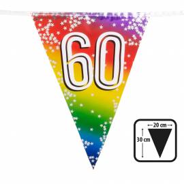 guirlande de fanions rainbow 60 ans