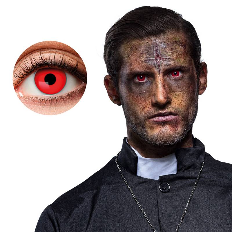 Paire de lentilles devil rouge