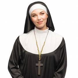 Collier sainte croix en bois