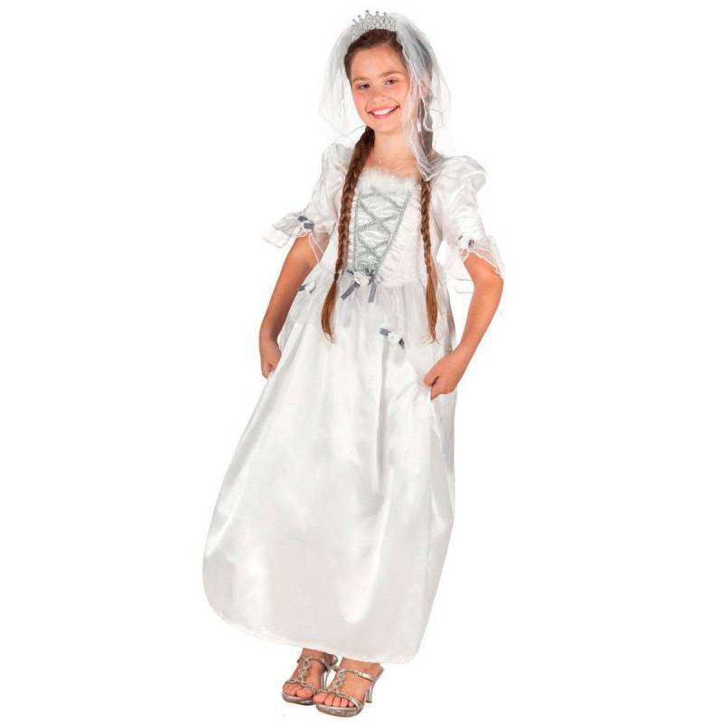 Déguisement de princesse avec robe blanche, pour fille
